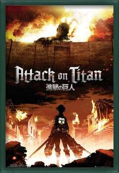 Framed Poster Attack on Titan (Shingeki no kyojin) - Key Art