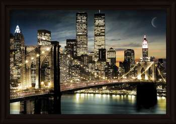 Framed Poster Manhattan - Lights